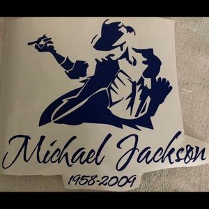 Micheal Jackson dark blue vinyl cut out